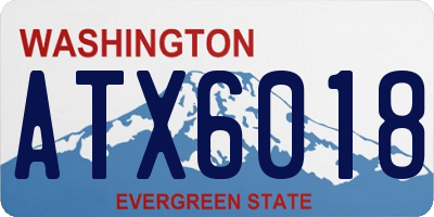 WA license plate ATX6018