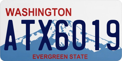 WA license plate ATX6019
