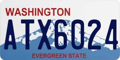 WA license plate ATX6024