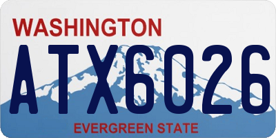 WA license plate ATX6026