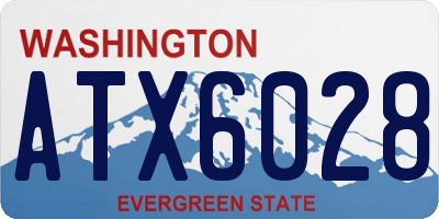 WA license plate ATX6028