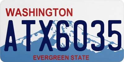 WA license plate ATX6035
