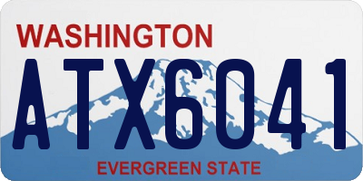 WA license plate ATX6041