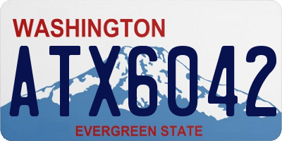 WA license plate ATX6042