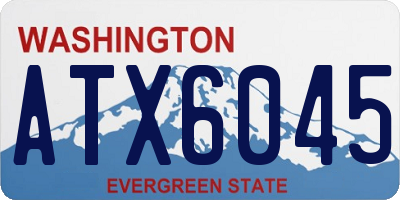WA license plate ATX6045