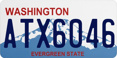 WA license plate ATX6046