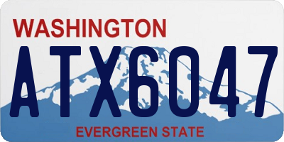 WA license plate ATX6047