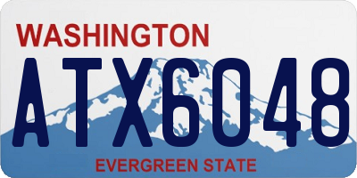 WA license plate ATX6048