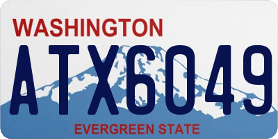 WA license plate ATX6049