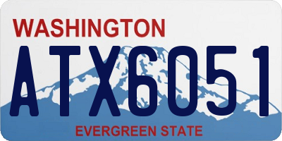 WA license plate ATX6051