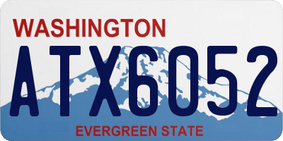WA license plate ATX6052