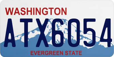WA license plate ATX6054