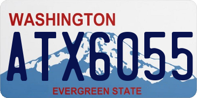 WA license plate ATX6055