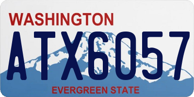 WA license plate ATX6057