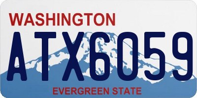 WA license plate ATX6059