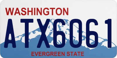 WA license plate ATX6061