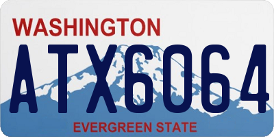 WA license plate ATX6064