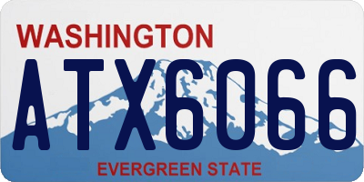 WA license plate ATX6066