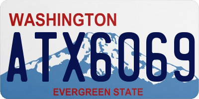 WA license plate ATX6069