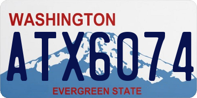 WA license plate ATX6074