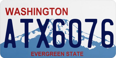 WA license plate ATX6076