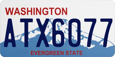 WA license plate ATX6077