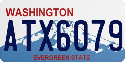 WA license plate ATX6079