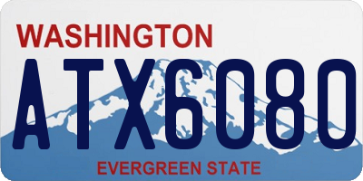 WA license plate ATX6080