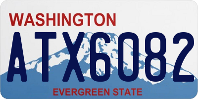 WA license plate ATX6082