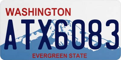 WA license plate ATX6083
