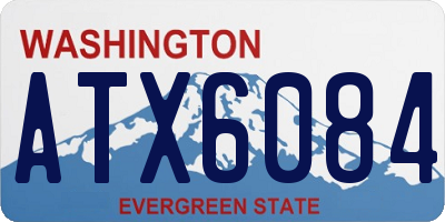 WA license plate ATX6084