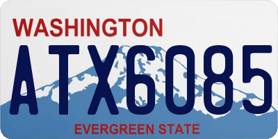 WA license plate ATX6085