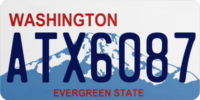 WA license plate ATX6087