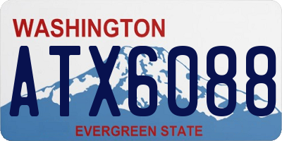 WA license plate ATX6088