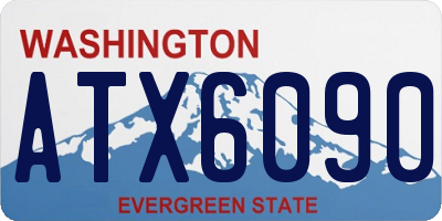 WA license plate ATX6090