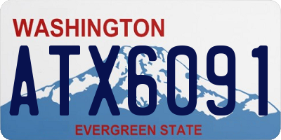 WA license plate ATX6091
