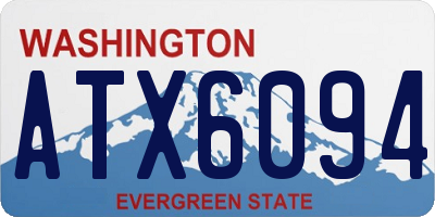 WA license plate ATX6094