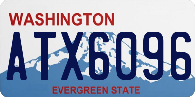 WA license plate ATX6096