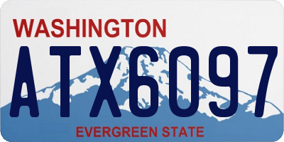 WA license plate ATX6097