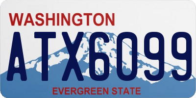 WA license plate ATX6099