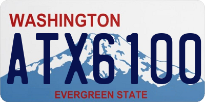 WA license plate ATX6100