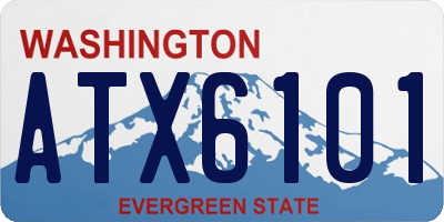 WA license plate ATX6101