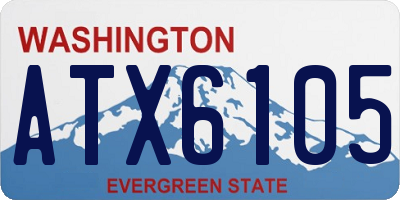 WA license plate ATX6105