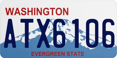 WA license plate ATX6106