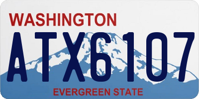WA license plate ATX6107
