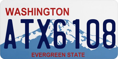 WA license plate ATX6108