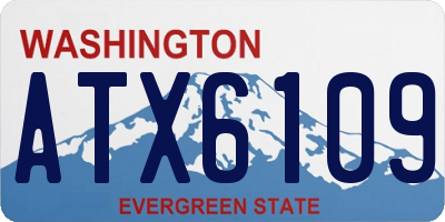 WA license plate ATX6109