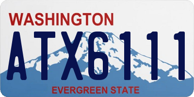 WA license plate ATX6111