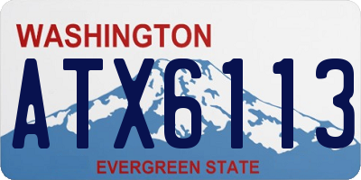 WA license plate ATX6113