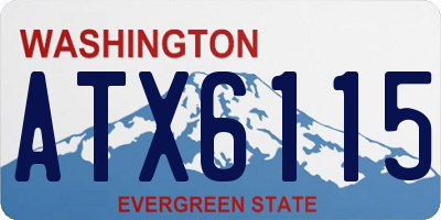WA license plate ATX6115